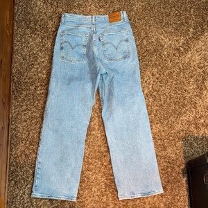 Levi's Light Blue Ribcage Vintage Style Straight Jeans